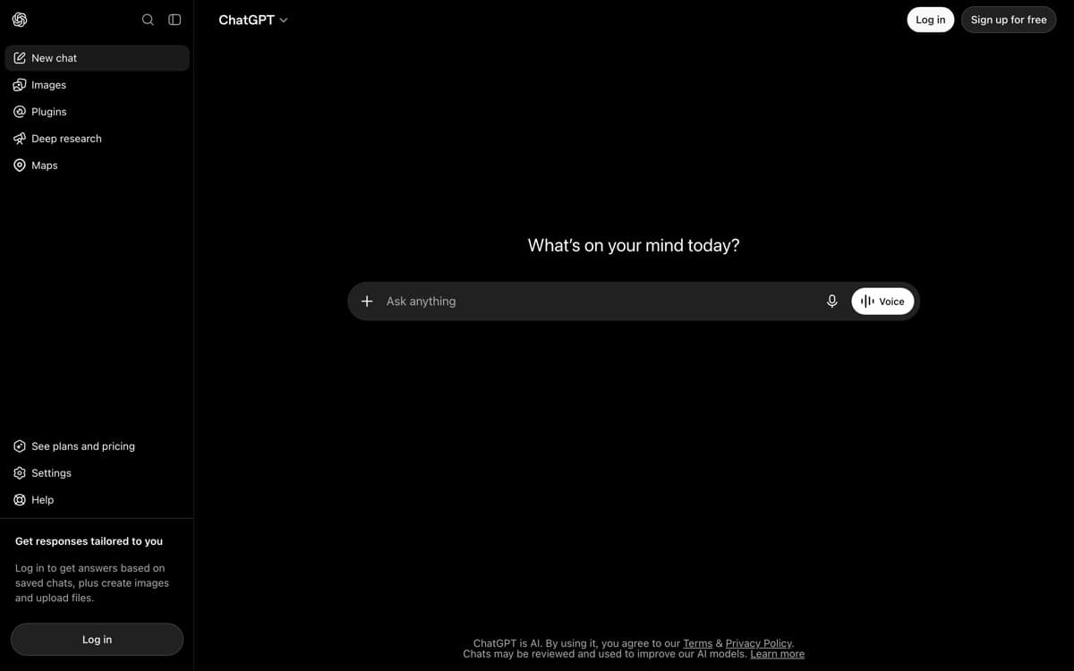 ChatGPT (official site) — screenshot used editorially; all rights belong to the vendor ChatGPT — screenshot of the official site