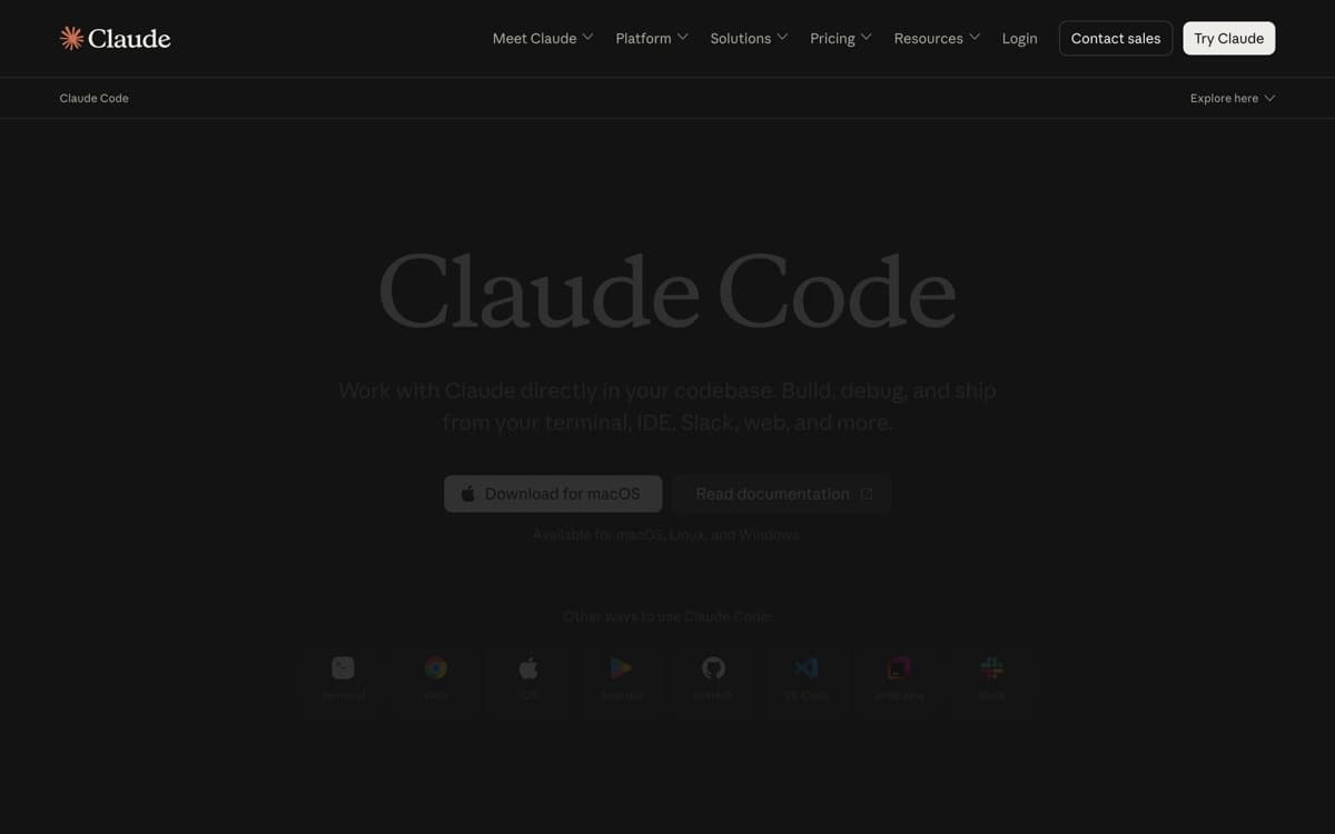 Claude Code product pages — screenshots used editorially; all rights belong to the vendor Claude Code — the product's features, from the vendor's site