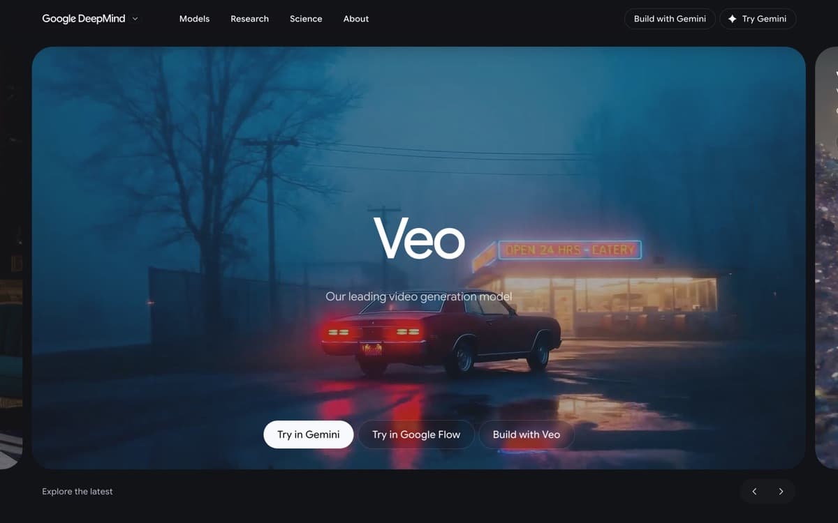 Google Veo 3.1 product pages — screenshots used editorially; all rights belong to the vendor Google Veo 3.1 — the product's features, from the vendor's site