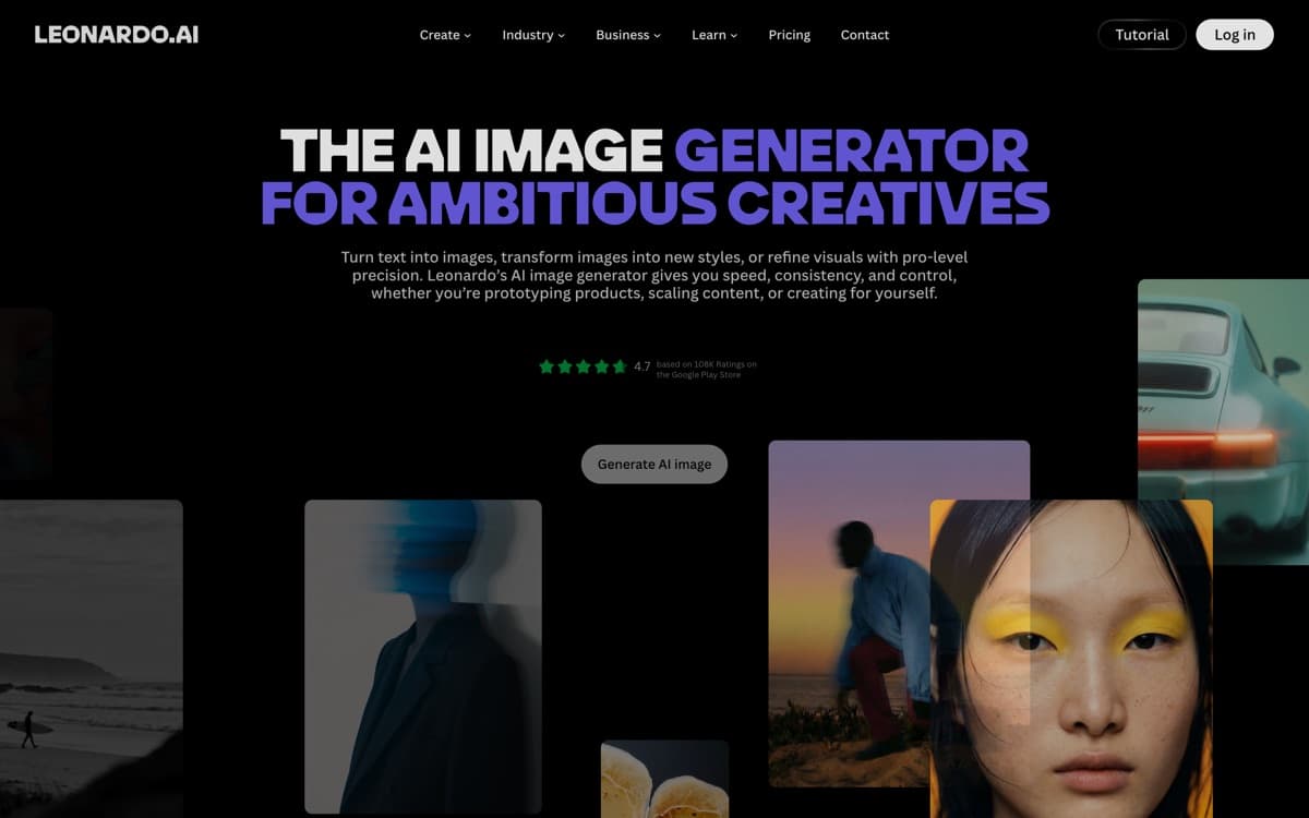 Leonardo AI product pages — screenshots used editorially; all rights belong to the vendor Leonardo AI — the product's features, from the vendor's site