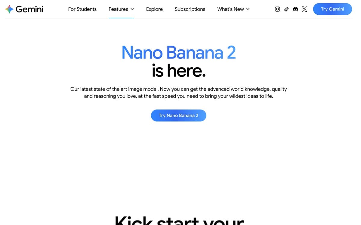 Nano Banana Pro (official site) — screenshot used editorially; all rights belong to the vendor Nano Banana Pro — screenshot of the official site