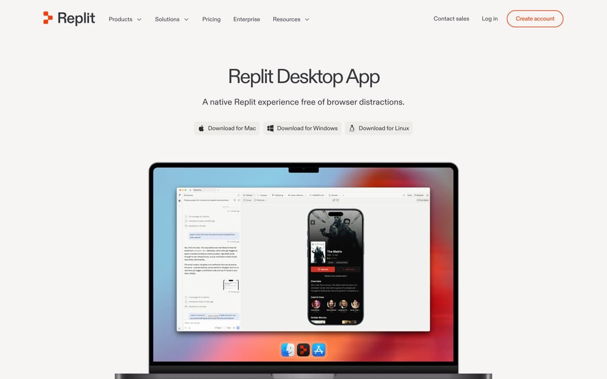Replit product pages — screenshots used editorially; all rights belong to the vendor Replit — the product's features, from the vendor's site